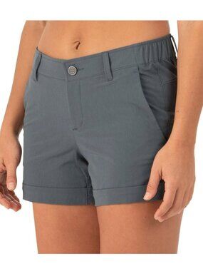 Free Fly Women's Utility Shorts in Blue/Grey Size Large